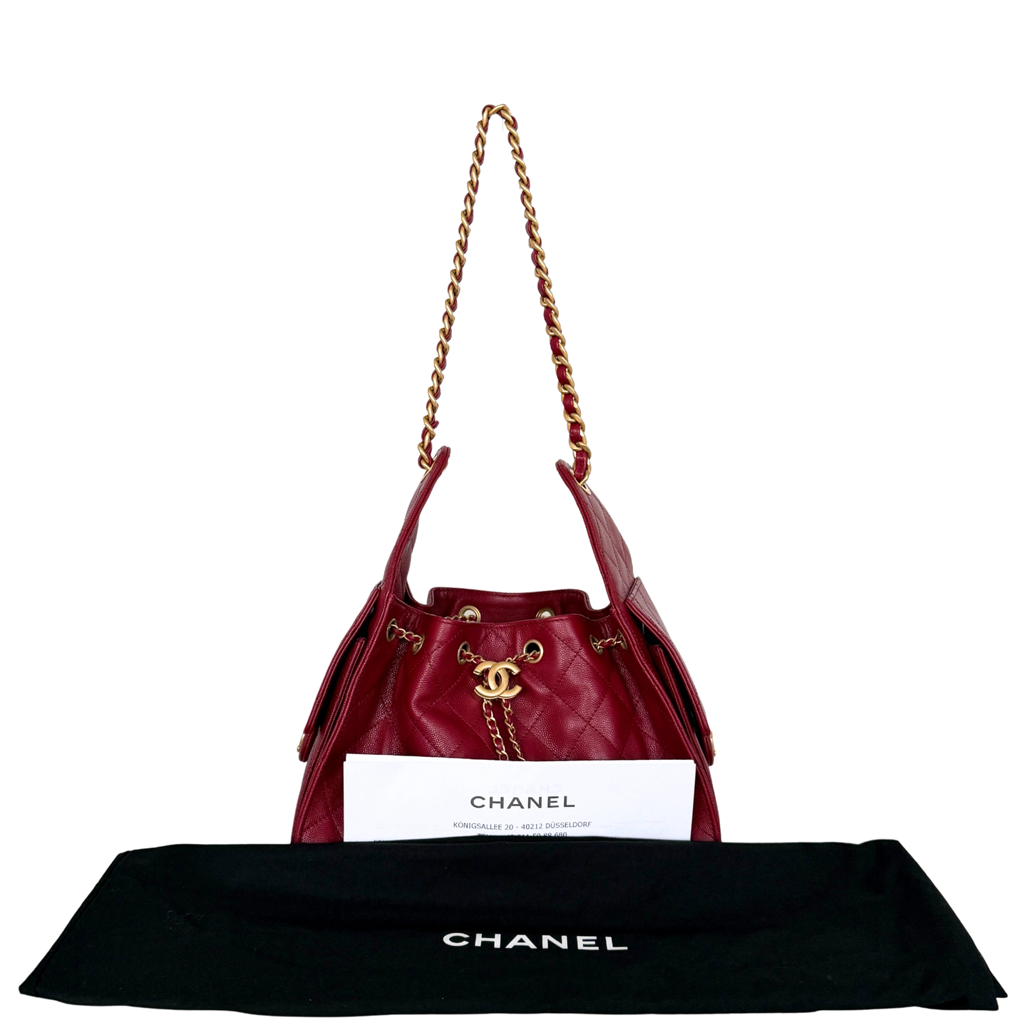 Chanel 25 Small Hobo Bag Dunkelrot / neuwertig Chanel