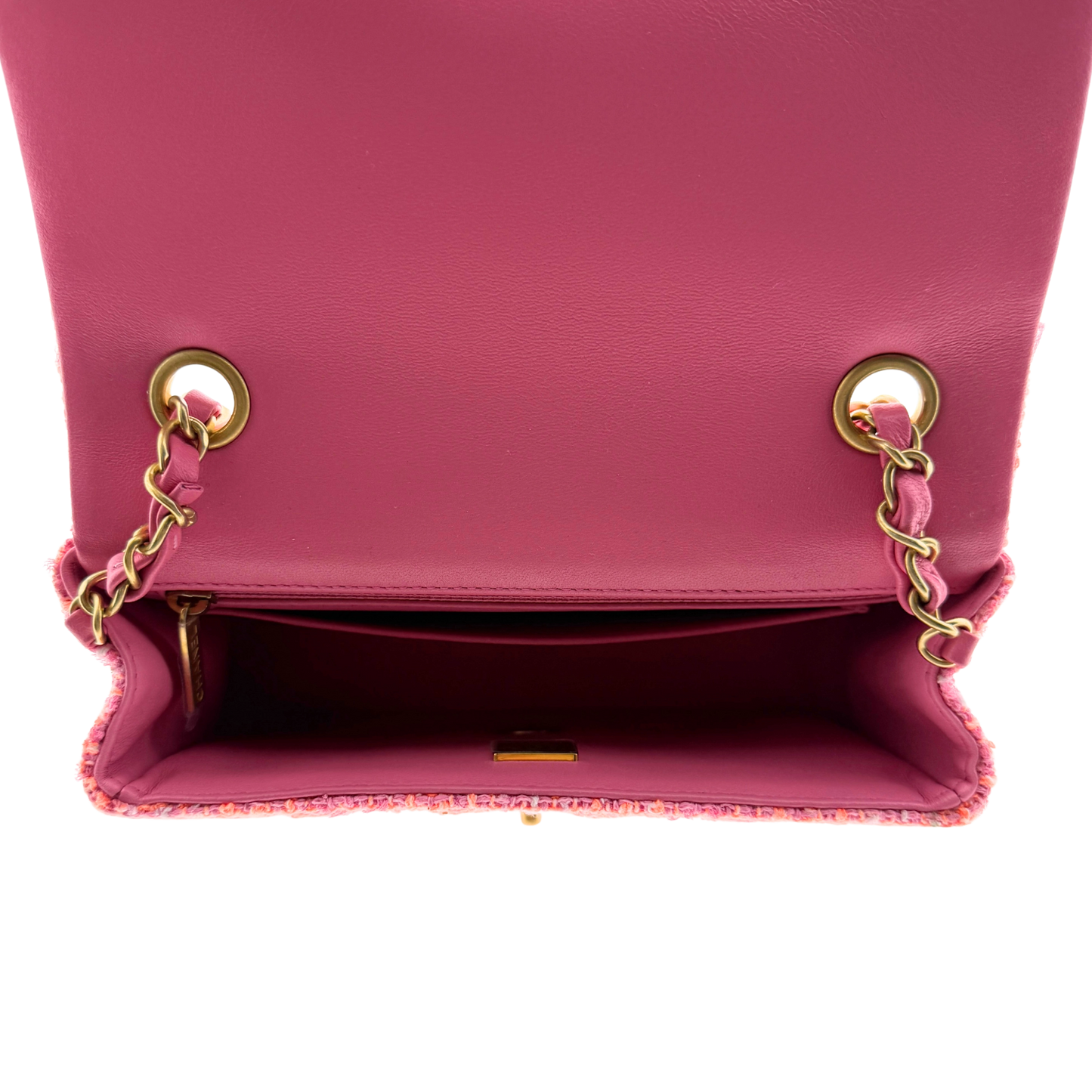 Chanel Bouclé Single Flap Bag Pink / neuwertig Chanel