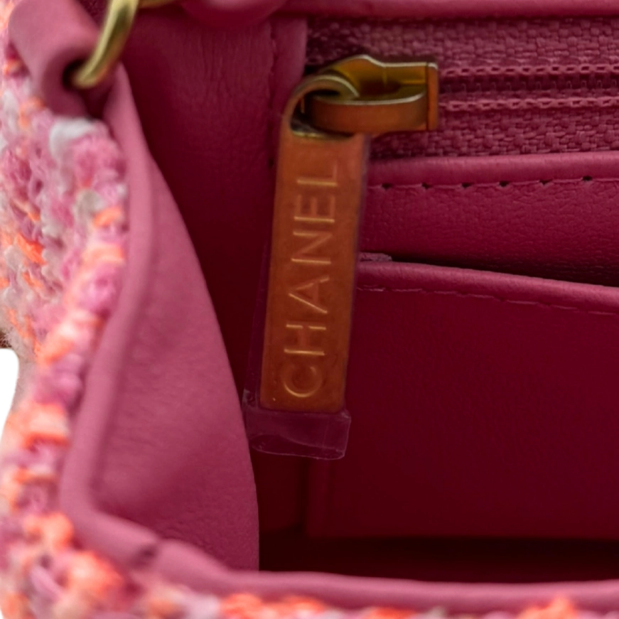 Chanel Bouclé Single Flap Bag Pink / neuwertig Chanel
