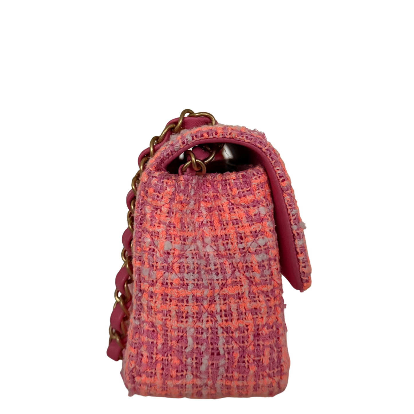 Chanel Bouclé Single Flap Bag Pink / neuwertig Chanel