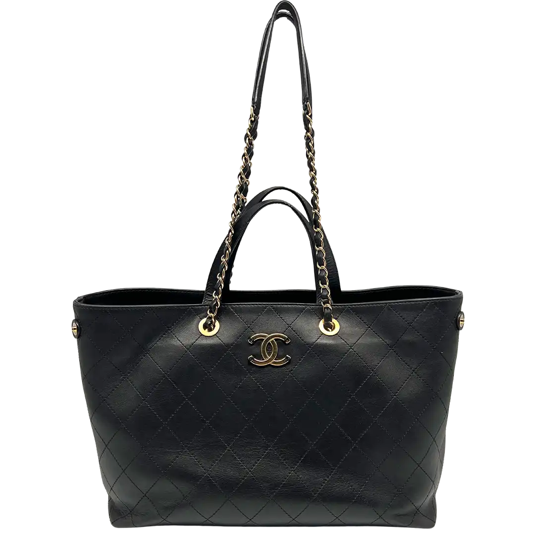 Chanel Deauville Leder Shopping Tasche Fullset / sehr gut Chanel