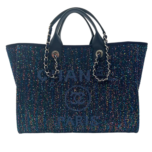 Chanel Deauville Pailetten blau front