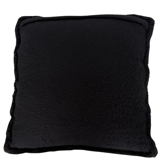 Chanel Kissen aus Lammfell und Kaschmir Schwarz Weiß / neuwertig Chanel