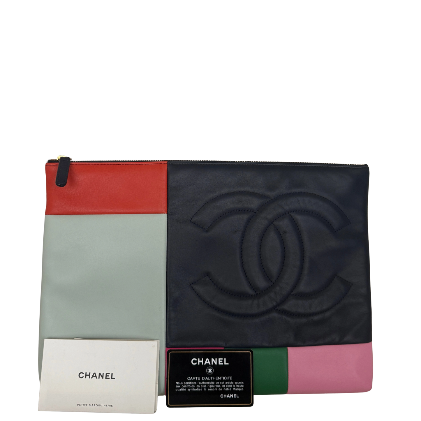Chanel 2015 CC Colour Block Clutch Multicolor / gut Chanel