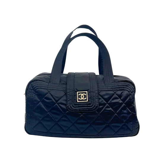 Chanel Black Sports Line Nylon Sporttasche schwarz / sehr gut Chanel