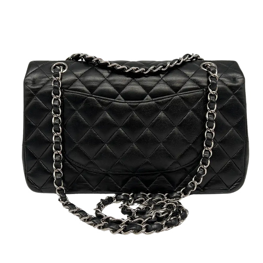 Chanel Classic Timeless Medium Flap Bag Lammleder schwarz / gut Chanel