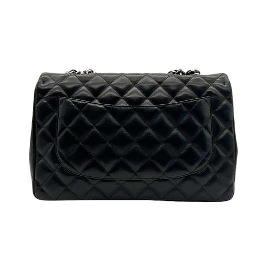 Chanel Timeless Jumbo Single Flap Bag Handtasche 2010 schwarz Lammleder / sehr gut Chanel
