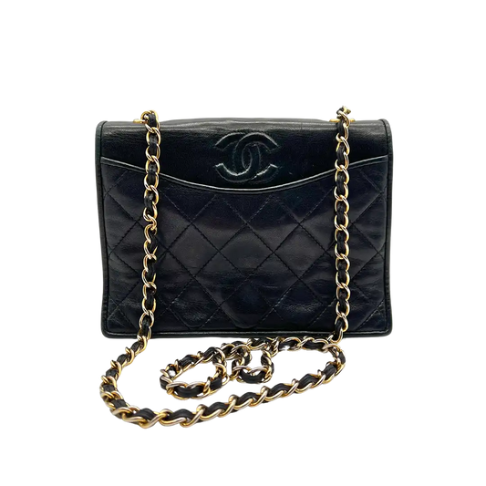 Chanel Vintage Schultertasche schwarz / gut Chanel