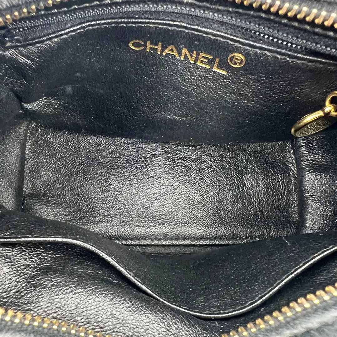 Chanel Mini Vintage Handtasche schwarz Leder / sehr gut Chanel