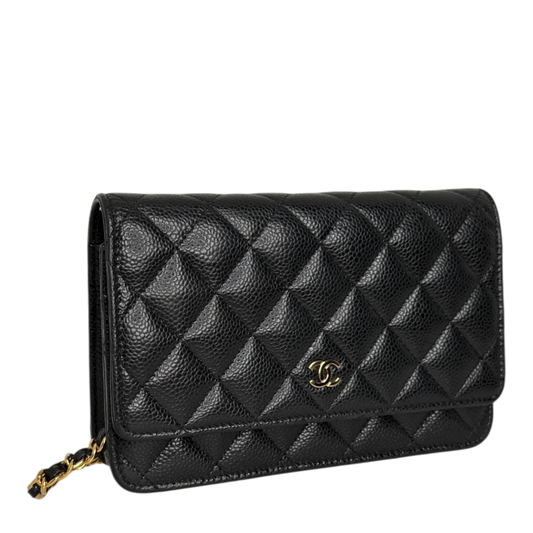Chanel Wallet on Chain Kaviarleder schwarz GHW Chip Chanel