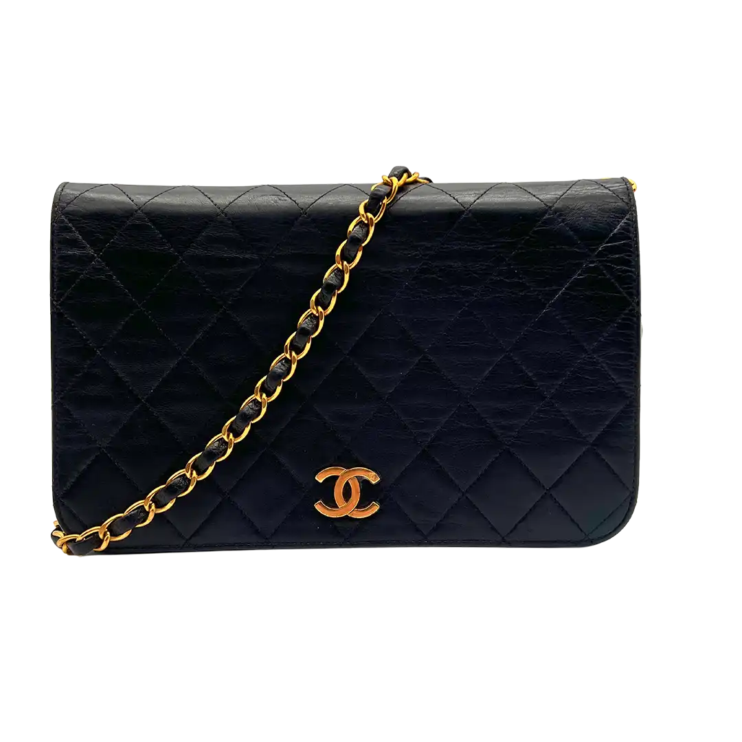 Chanel Timeless Wallet on Chain WOC Vintage Lammleder schwarz / gut Chanel