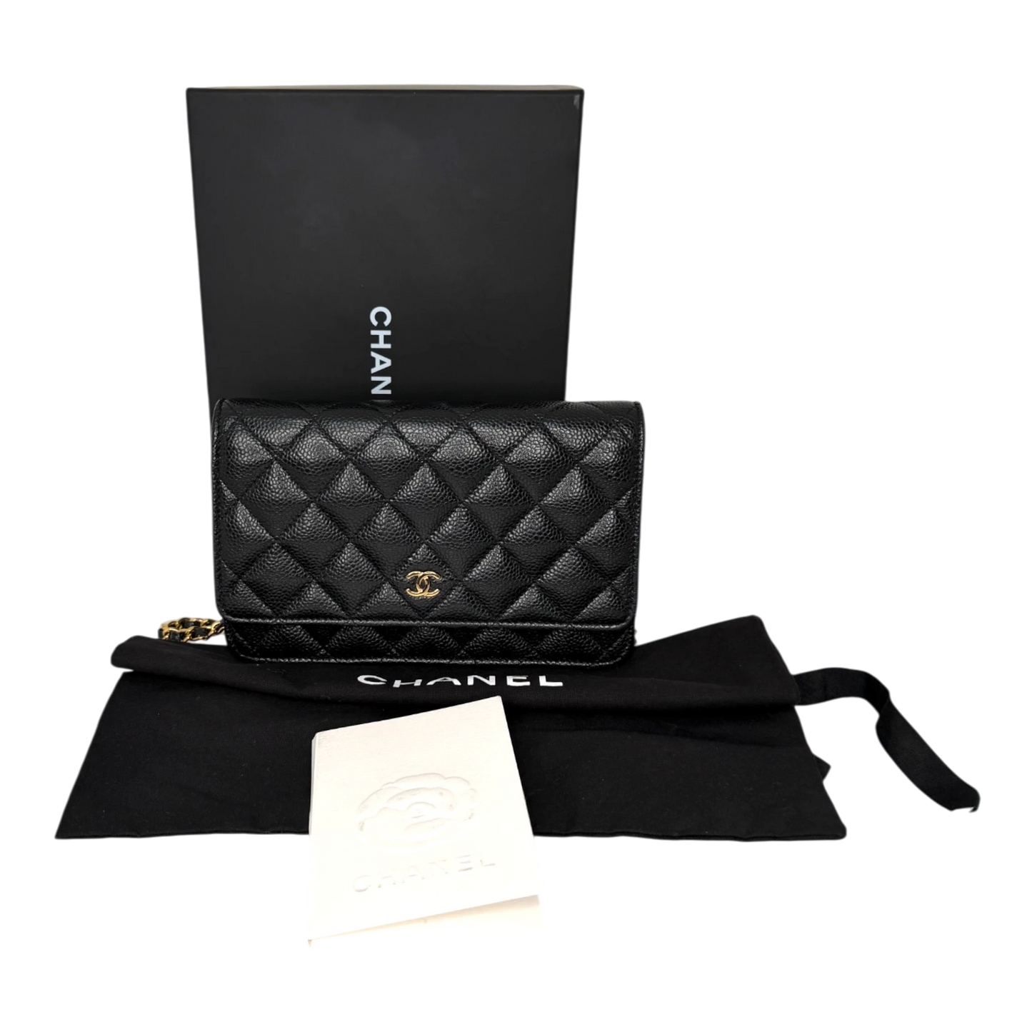 Chanel Wallet on Chain Kaviarleder schwarz GHW Chip Chanel