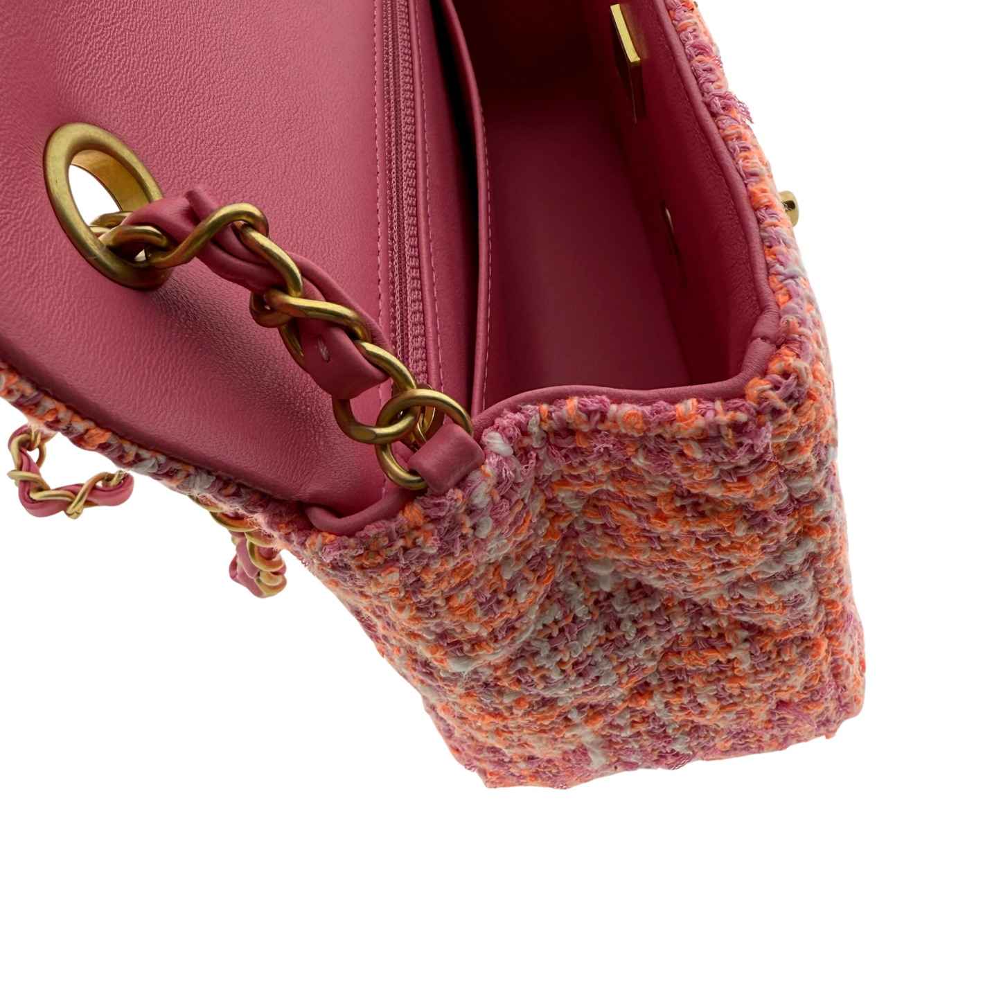 Chanel Bouclé Single Flap Bag Pink / neuwertig Chanel