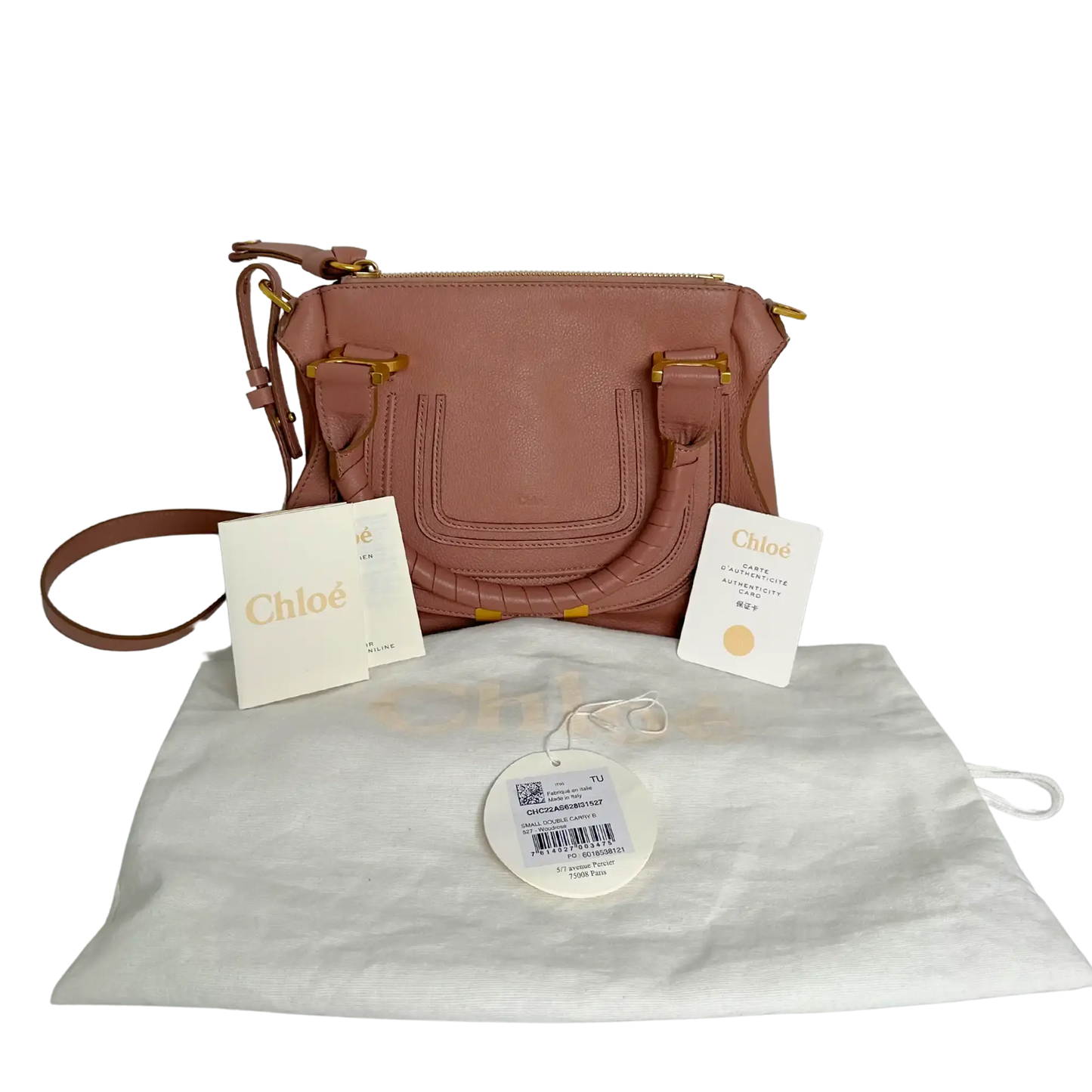 Chloé Marcie Small Handtasche Woodrose Leder / neuwertig Chloé