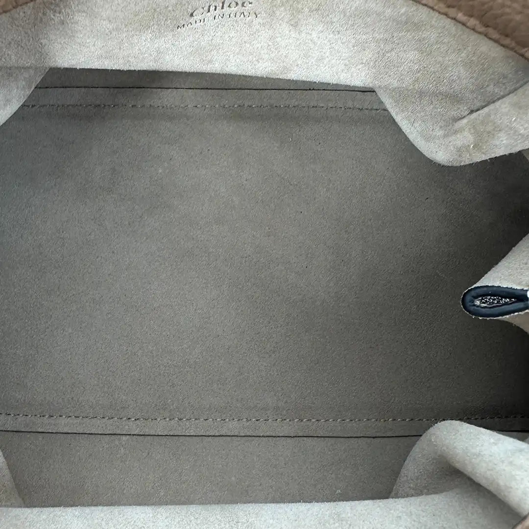 Chloé Darryl Clutch Pouch Zementbraun Leder / neuwertig Chloé