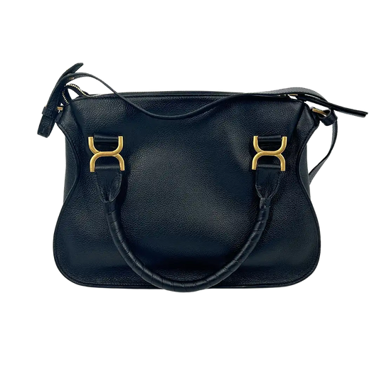 Chloé Marcie Classic Large Handtasche schwarz Leder / neuwertig Chloé