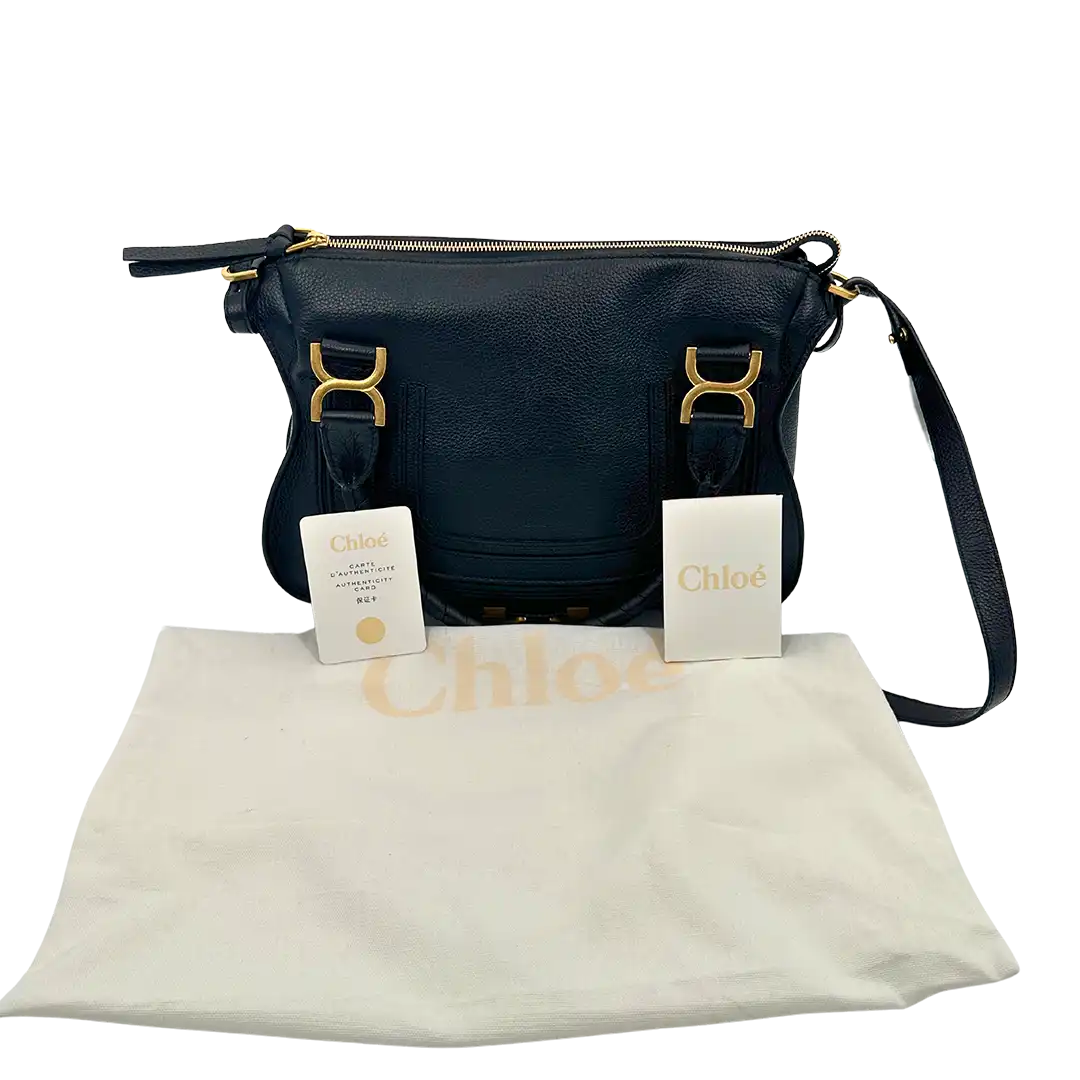 Chloé Marcie Classic Large Handtasche schwarz Leder / neuwertig Chloé