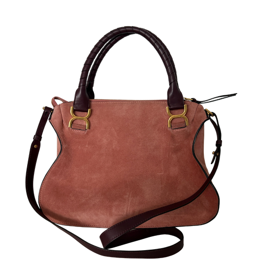 Chloé Marcie Medium Wildleder Canyon Rose / sehr gut Chloé