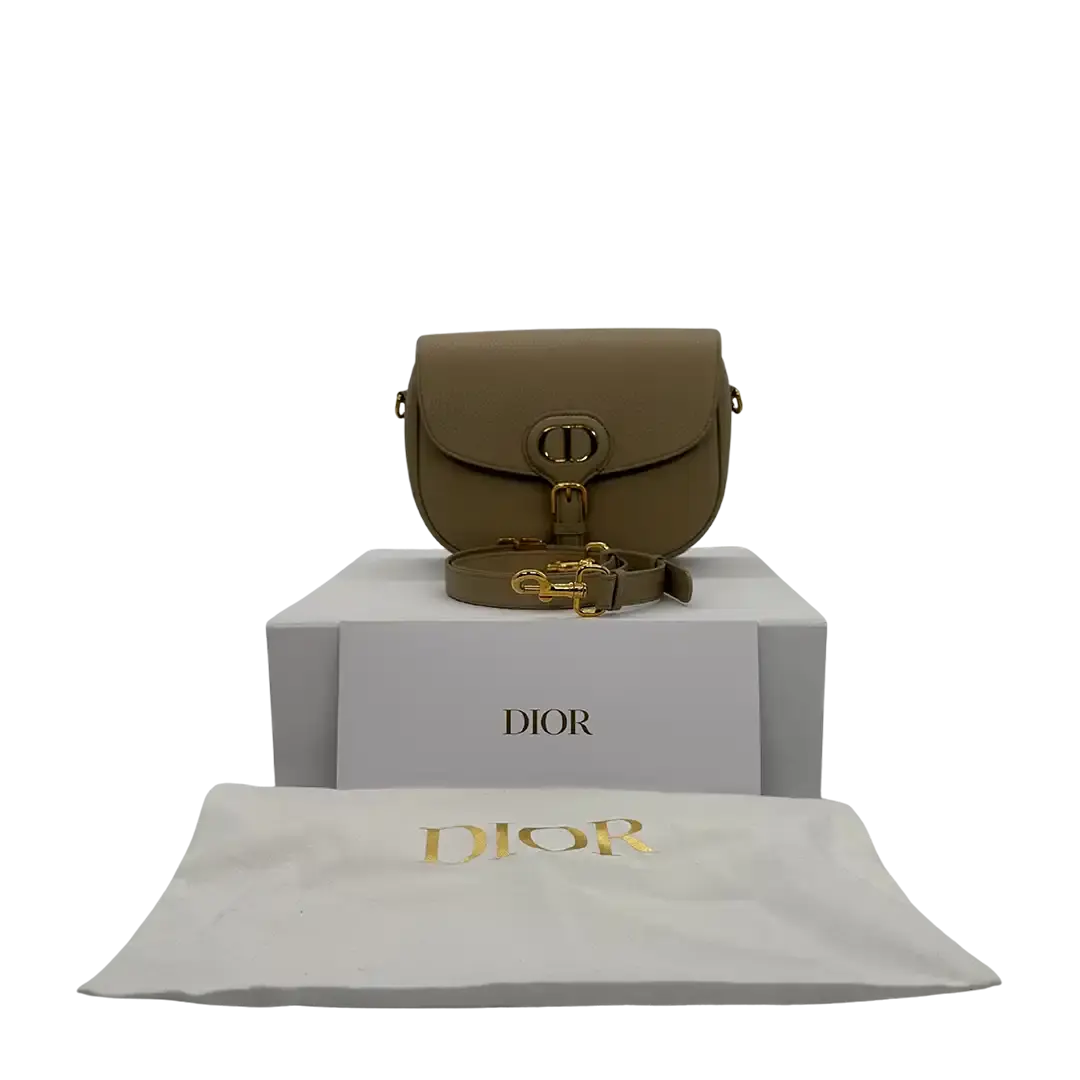 Christian Dior mittelgroße Bobby beige Leder Fullset / sehr gut Dior
