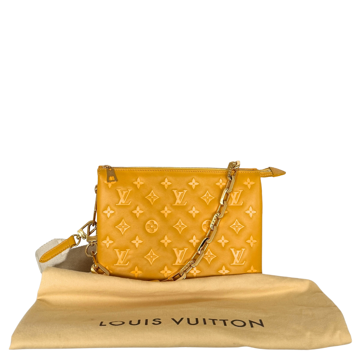 Louis Vuitton Monogram Empreinte PM Coussin Handtasche Gelb / gut Louis Vuitton