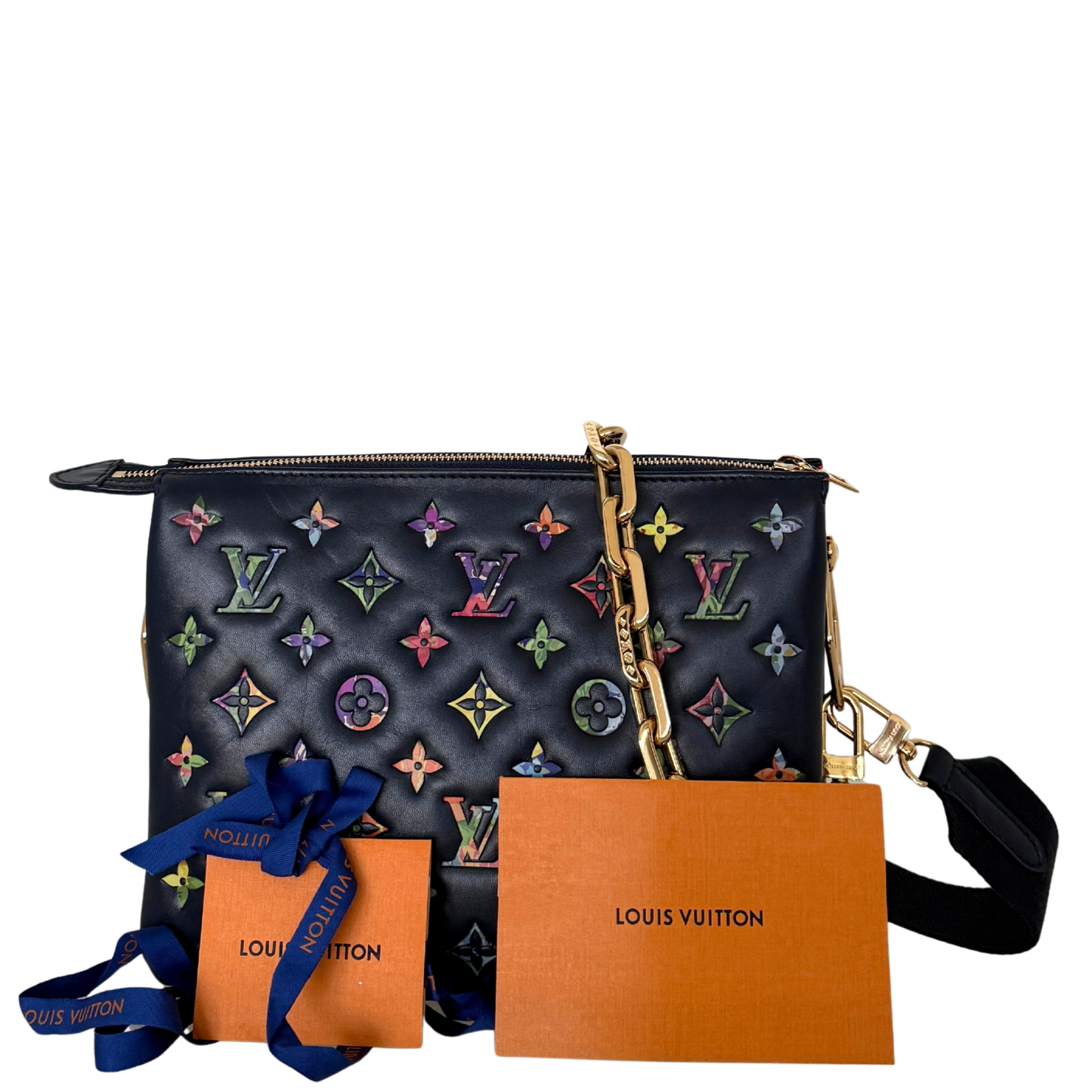 Louis Vuitton Coussin PM Garden Navyblau / sehr gut