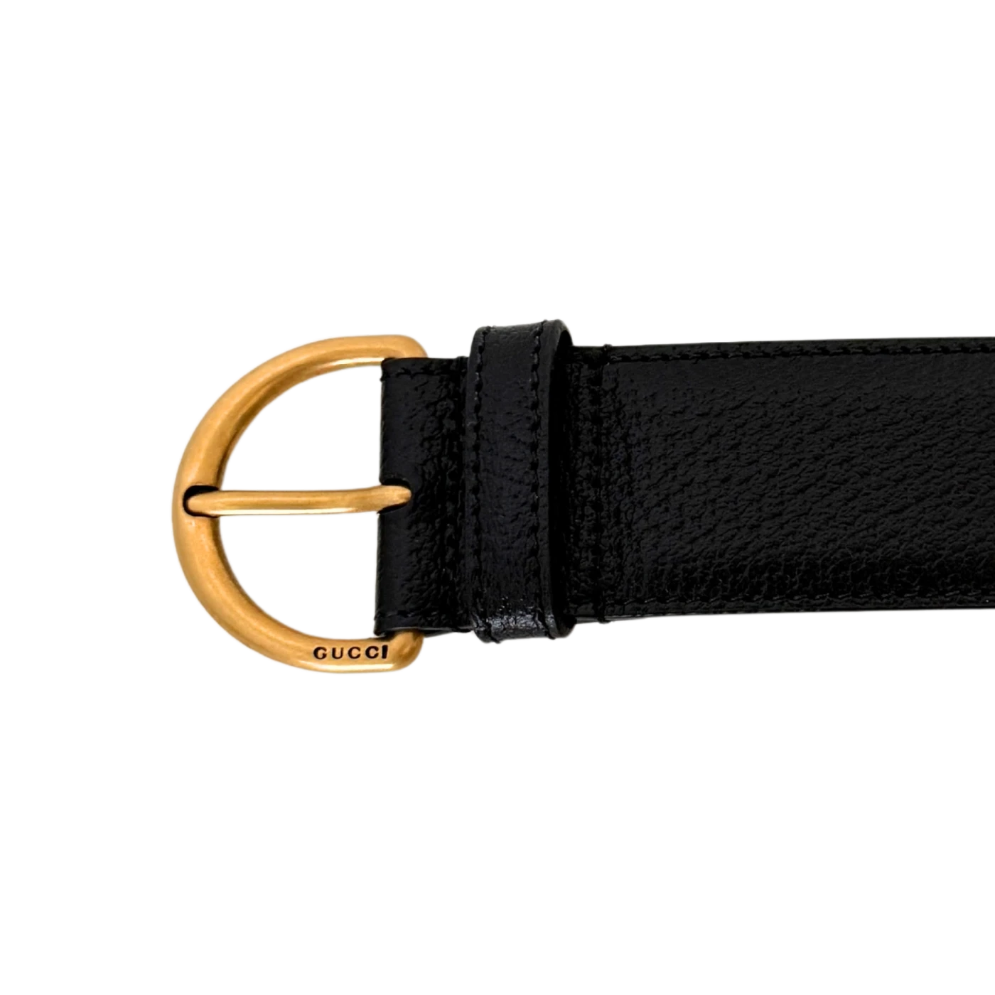 Gucci Polished D-Ring Ledergürtel Schwarz / neuwertig Gucci