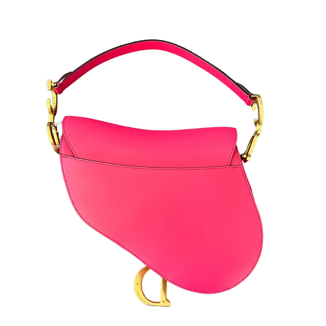 Dior Saddle Bag mit Trageriemen Medium Passion Pink Fullset / ungetragen Dior