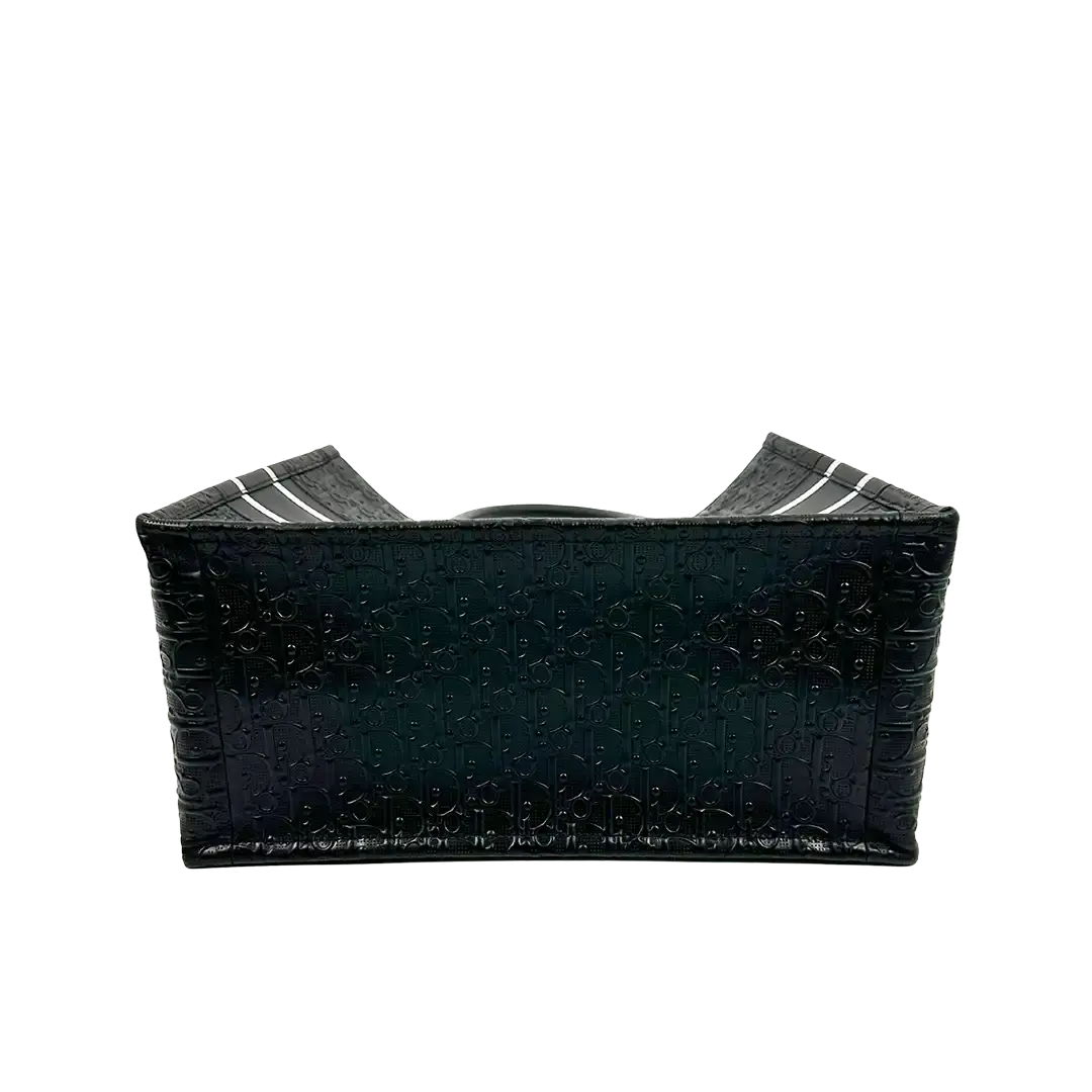 Dior mittelgroße Book Tote Tasche schwarz Leder / neuwertig Dior