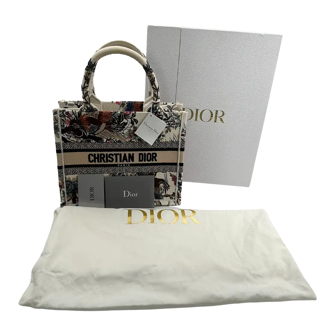 Dior Jardin d'Hiver Book Tote Small Personalisierung "SF" / Exzellent Dior