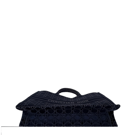 Dior Book Tote Large Velvet blau / neuwertig Dior