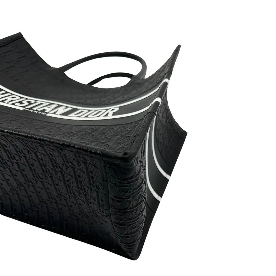 Dior mittelgroße Book Tote Tasche schwarz Leder / neuwertig Dior