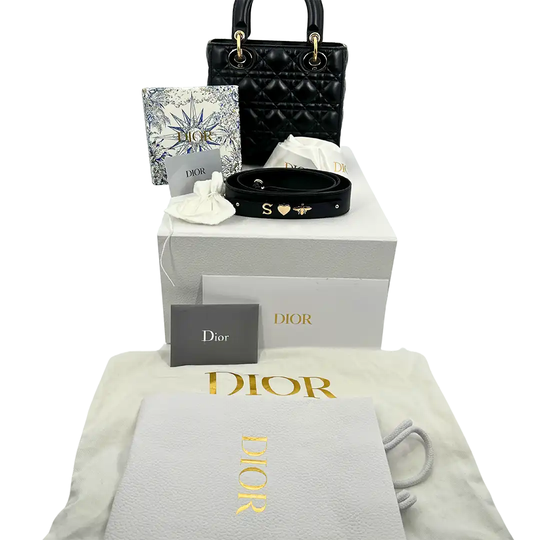 Dior kleine Lady Dior my ABCDior Tasche schwarz Fullset / neuwertig Dior