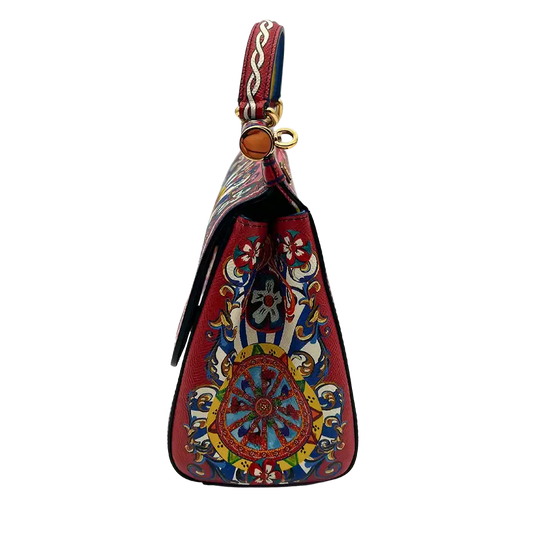 Dolce & Gabbana Dauphine Print Medium Miss Sicily Satchel Multicolor Dolce & Gabbana