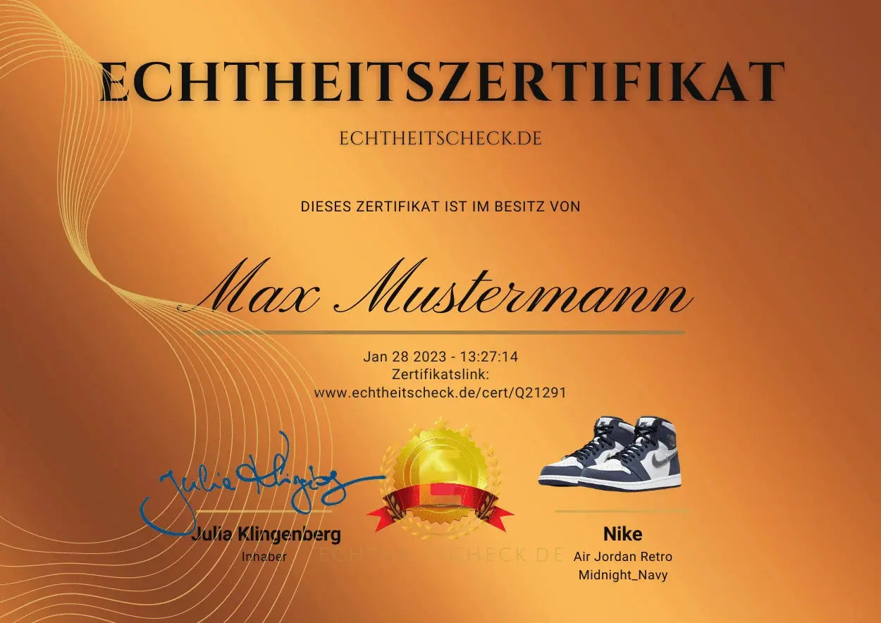 Echtheitszertifikat Sneaker Echtheitscheck.de
