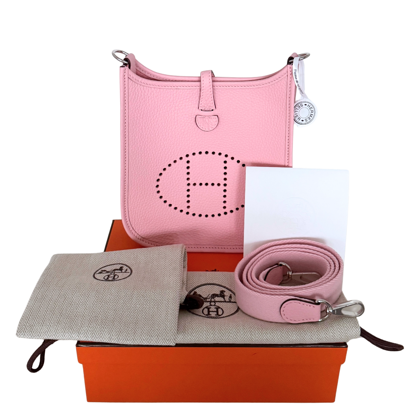 Hermès Eveleyne 16 Taurillon Clemence Rose Sakura Fullset / neuwertig Hermès