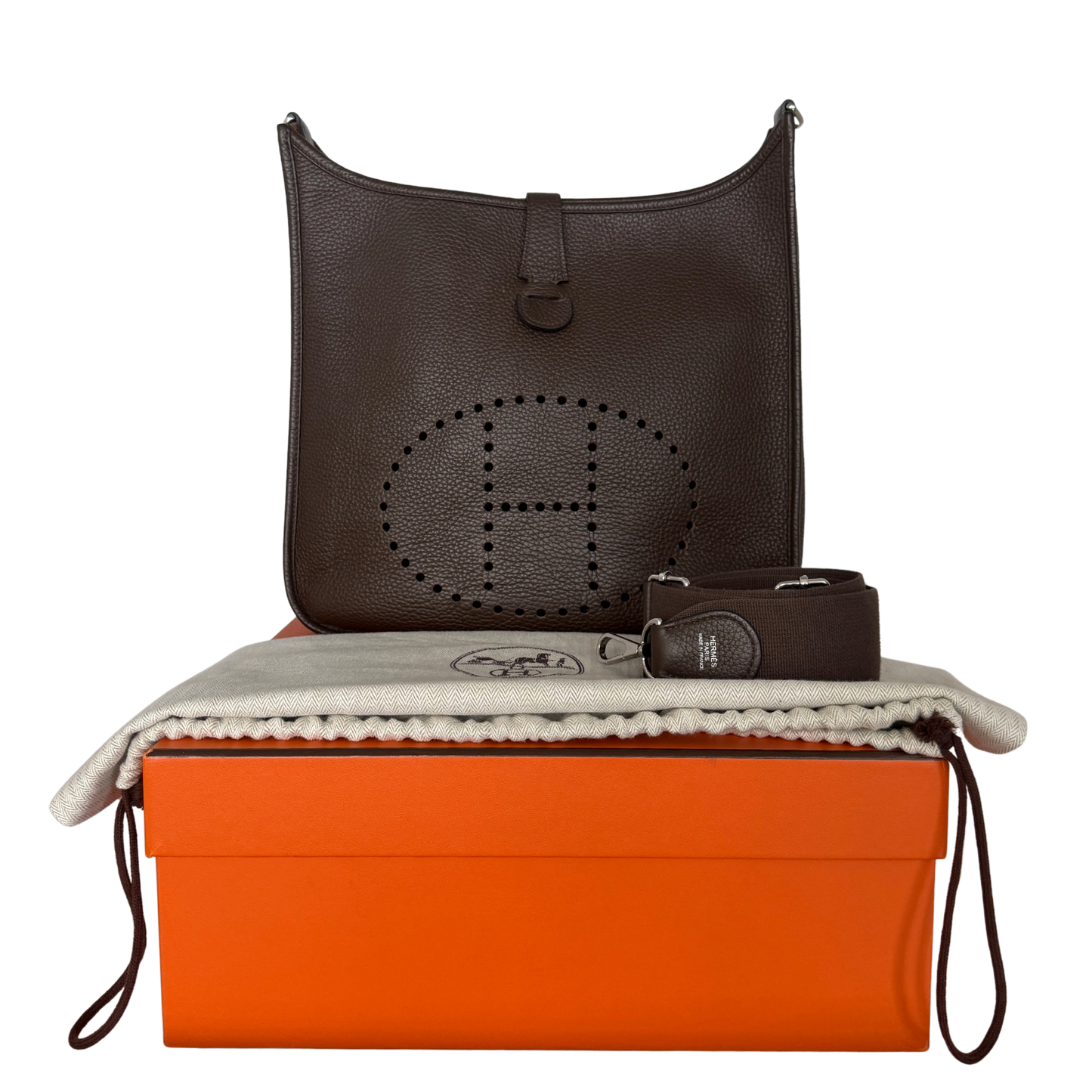 Hermès Evelyne 33 Taurillon Clemence Argile Fullset / sehr gut Hermès