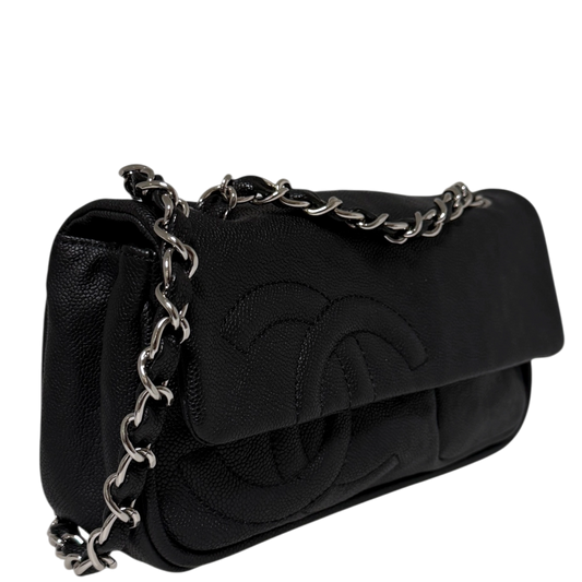 Chanel CC Flap Bag schwarz Leder /neuwertig Chanel