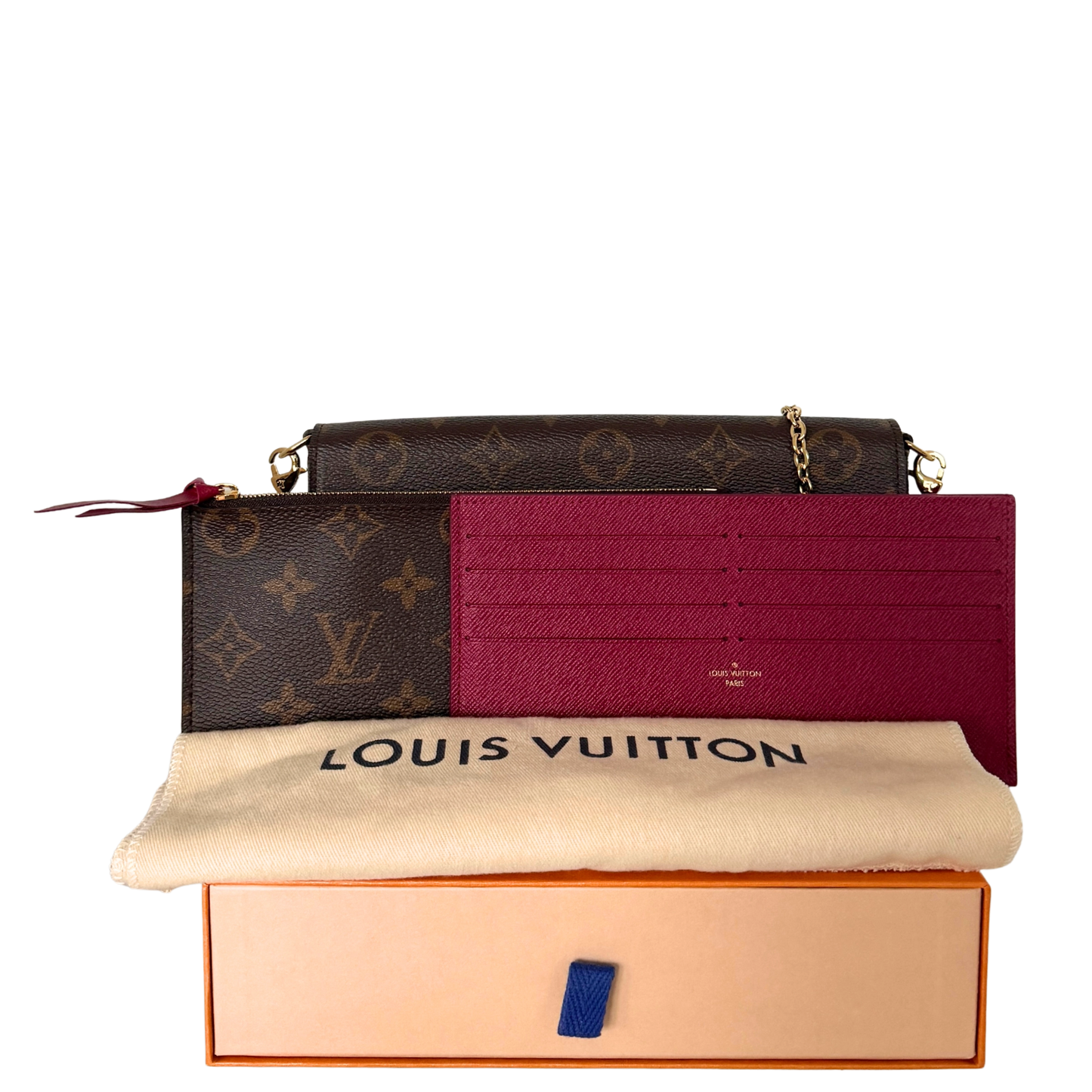 Louis Vuitton Félicie Pochette Braun / sehr gut Louis Vuitton
