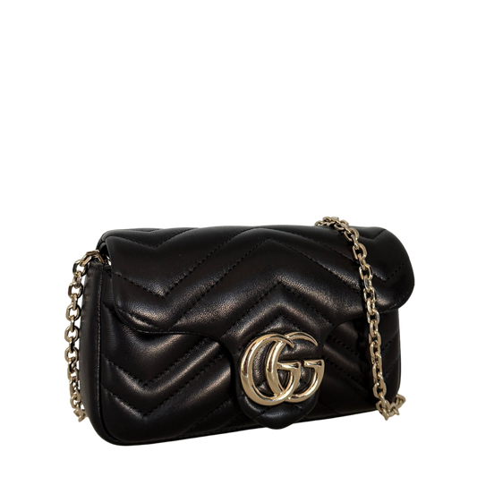 Gucci GG Marmont Mini-Schultertasche Schwarz Fullset / neuwertig Gucci