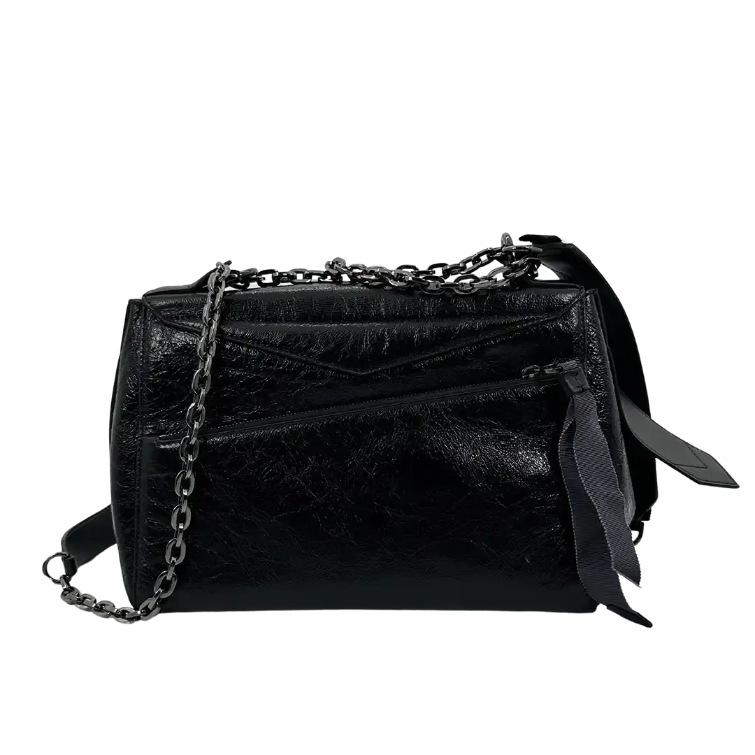 Givenchy ID Flap Stachel Tasche Medium Kalbsleder schwarz / sehr gut Givenchy