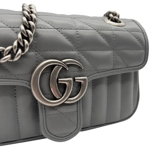 Gucci Aria Marmont Mini Grau detail