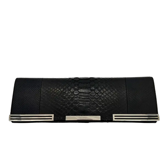 Gucci Clutch schwarz Schlangenleder / sehr gut Gucci