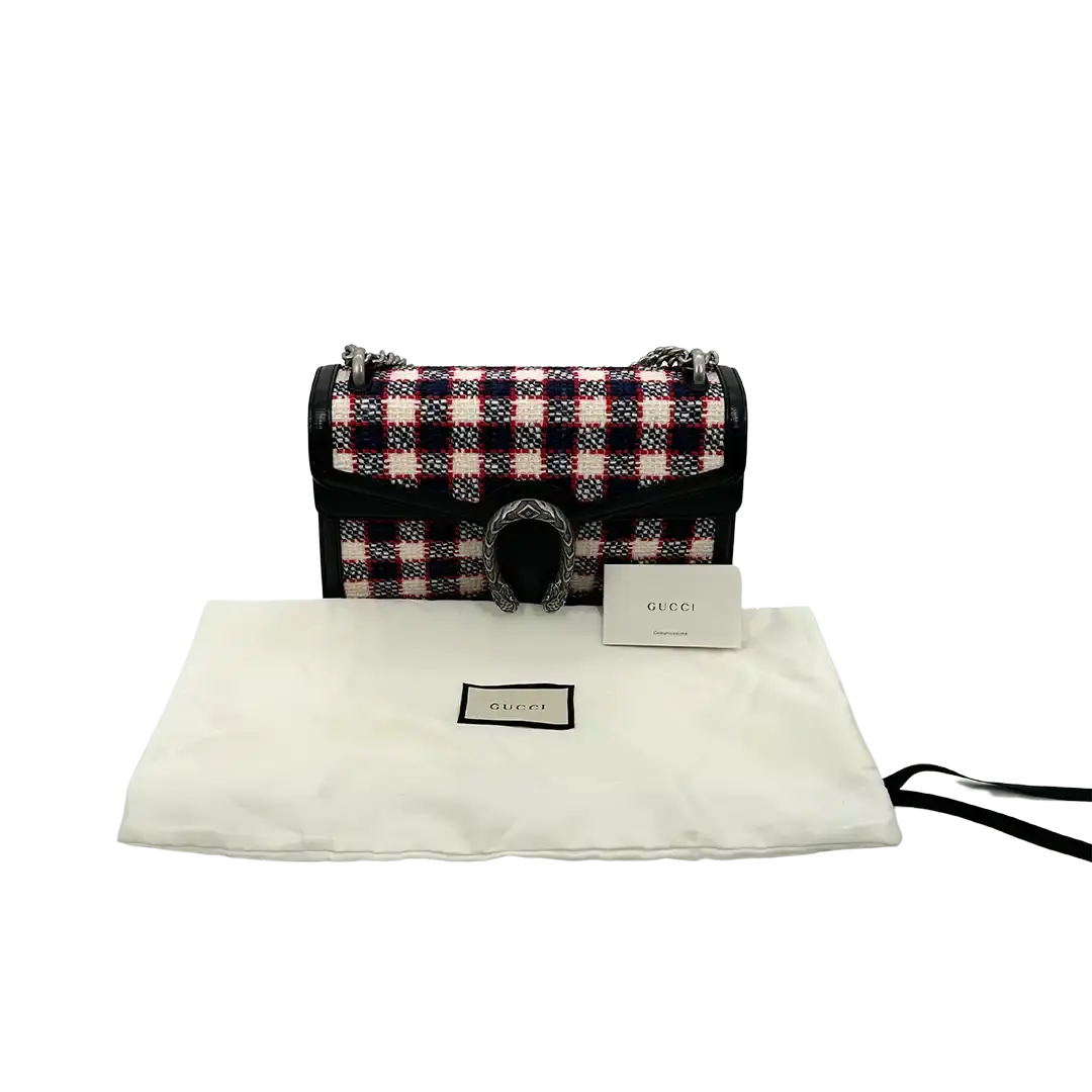 Gucci Dionysus GG Schultertasche klein Multicolor Tweed / neuwertig Gucci