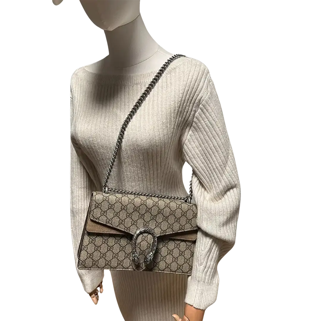 Gucci Dionysus GG Supreme Schultertasche small / sehr gut Gucci