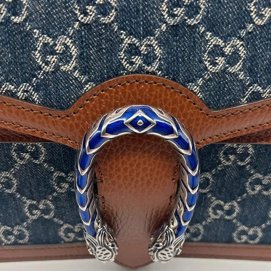 Gucci Dionysus Small Umhängetasche Blau/ Elfenbein/braun / ungetragen Gucci