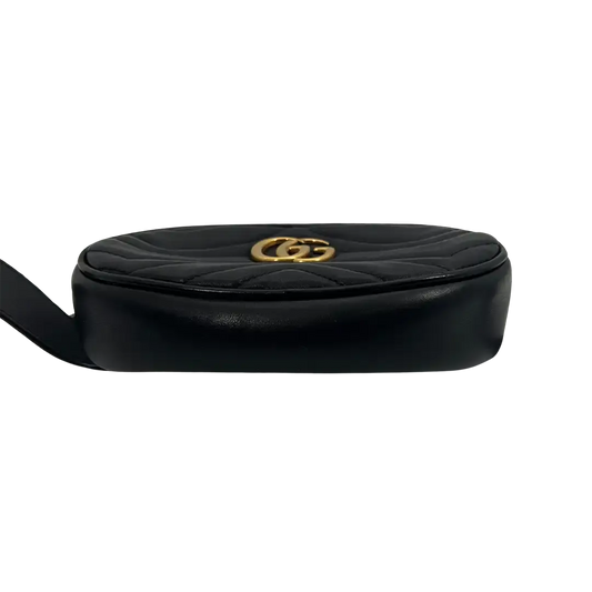 Gucci GG Marmont Gürteltasche Bag Belt schwarz Leder / sehr gut Gucci