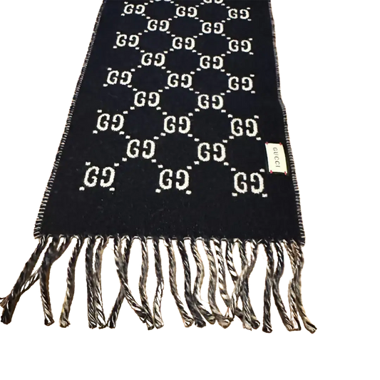 Gucci Schal aus Wolle Marine X Beige / neuwertig Gucci