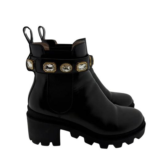 Gucci Stiefel aus Leder schwarz Größe 36 / sehr gut Gucci