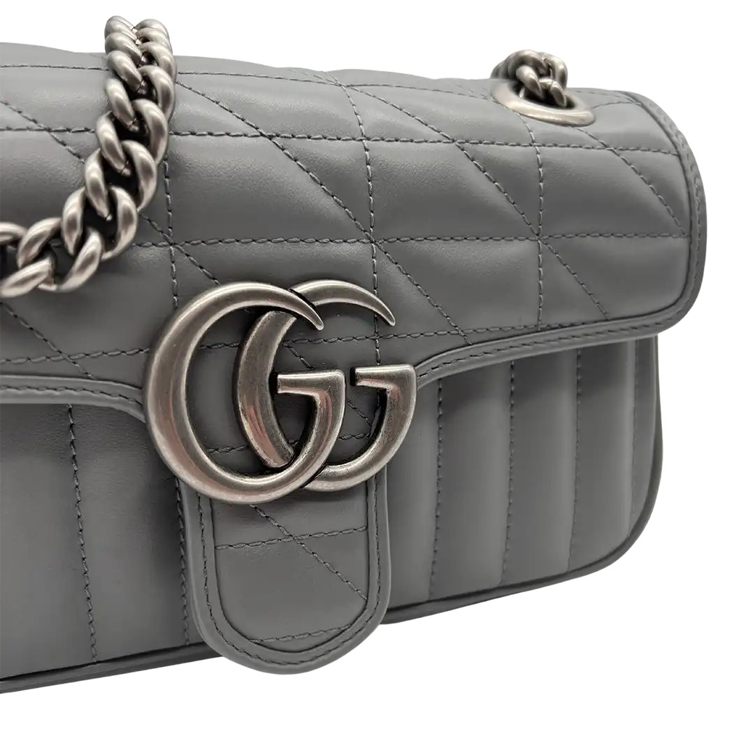 Gucci Aria Marmont Mini Grau detail
