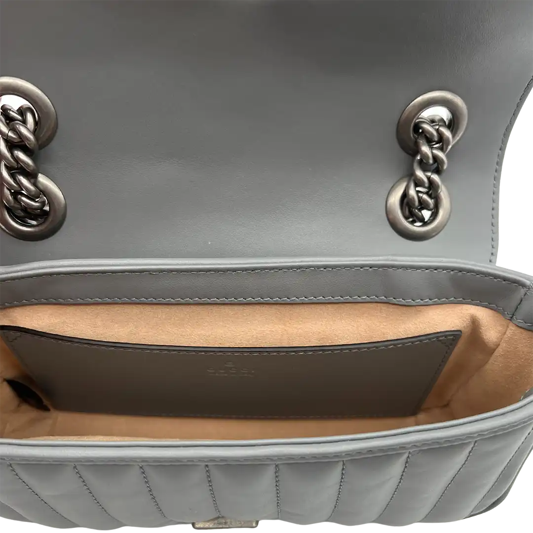 Gucci Aria Marmont Mini Grau innen